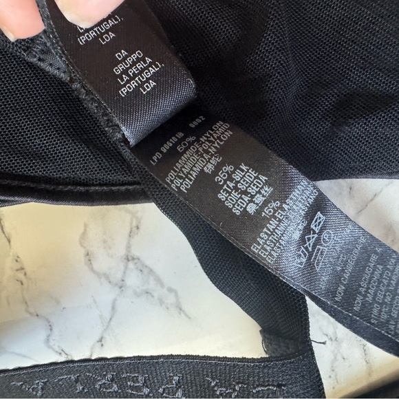 LA PERLA Tulle Nervures Triangle Bra Black 38B - Picture 4 of 8